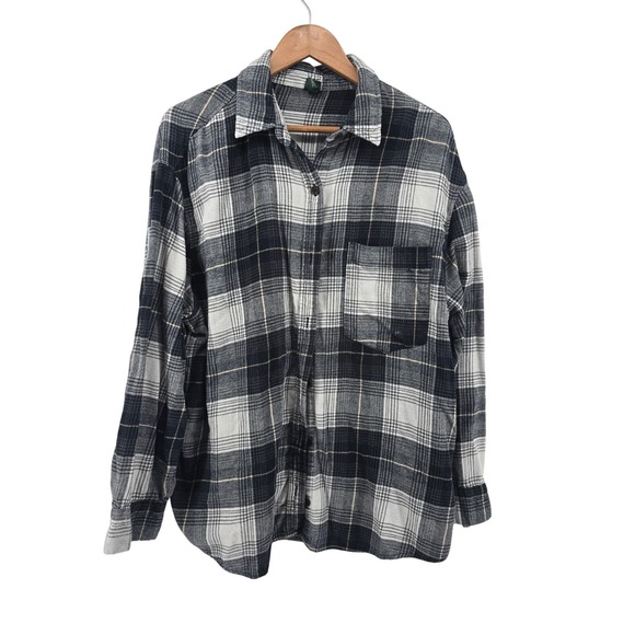 wild fable Tops - Wild Fable Womens Flannel Shirt Plaid Long Sleeve Button Down Top XL